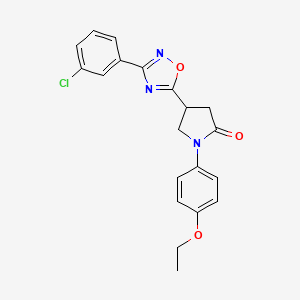 B2523591 4-[3-(3-Chlorophenyl)-1,2,4-oxadiazol-5-yl]-1-(4-ethoxyphenyl)pyrrolidin-2-one CAS No. 941918-02-1