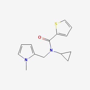 molecular formula C14H16N2OS B2523594 N-cyclopropyl-N-((1-methyl-1H-pyrrol-2-yl)methyl)thiophene-2-carboxamide CAS No. 1046213-20-0