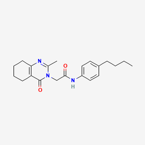 molecular formula C21H27N3O2 B2523655 N-(4-butylphenyl)-2-(2-methyl-4-oxo-3,4,5,6,7,8-hexahydroquinazolin-3-yl)acetamide CAS No. 1251568-22-5