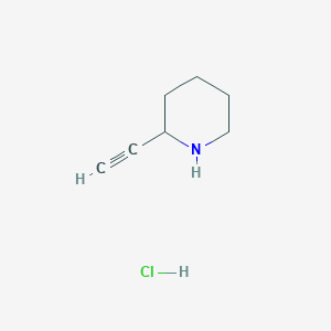 B2523681 2-Ethynylpiperidine hydrochloride CAS No. 136-90-3; 1380680-53-4