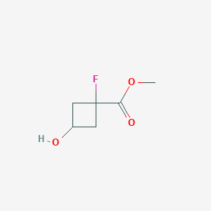 molecular formula C6H9FO3 B2523682 Methyl 1-fluoro-3-hydroxycyclobutane-1-carboxylate CAS No. 2168082-49-1