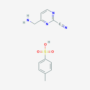 B2523710 4-(Aminomethyl)pyrimidine-2-carbonitrile;4-methylbenzenesulfonic acid CAS No. 1616775-56-4