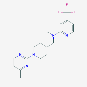 molecular formula C18H22F3N5 B2523746 N-methyl-N-{[1-(4-methylpyrimidin-2-yl)piperidin-4-yl]methyl}-4-(trifluoromethyl)pyridin-2-amine CAS No. 2415569-59-2