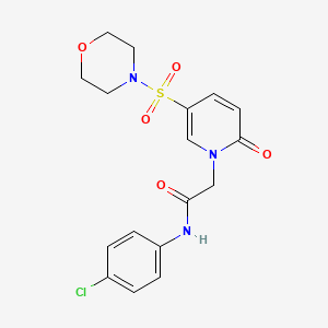 molecular formula C17H18ClN3O5S B2523769 N-(4-chlorophenyl)-2-[5-(morpholine-4-sulfonyl)-2-oxo-1,2-dihydropyridin-1-yl]acetamide CAS No. 1357933-89-1