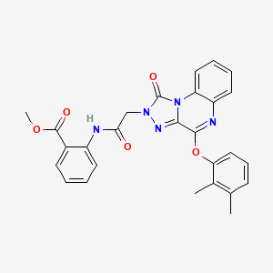 molecular formula C27H23N5O5 B2523776 methyl 2-{2-[4-(2,3-dimethylphenoxy)-1-oxo-1H,2H-[1,2,4]triazolo[4,3-a]quinoxalin-2-yl]acetamido}benzoate CAS No. 1189894-71-0