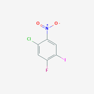molecular formula C6H2ClFINO2 B2523783 1-Chloro-5-fluoro-4-iodo-2-nitrobenzene CAS No. 2244086-60-8