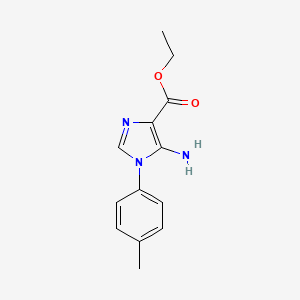 molecular formula C13H15N3O2 B2523784 ethyl 5-amino-1-(4-methylphenyl)-1H-imidazole-4-carboxylate CAS No. 306974-32-3