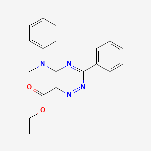 molecular formula C19H18N4O2 B2523792 Ethyl 5-(methylanilino)-3-phenyl-1,2,4-triazine-6-carboxylate CAS No. 866051-62-9