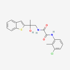 molecular formula C20H19ClN2O3S B2523812 N-[2-(1-benzothiophen-2-yl)-2-hydroxypropyl]-N'-(3-chloro-2-methylphenyl)ethanediamide CAS No. 2034359-56-1