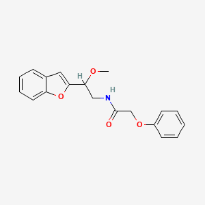 molecular formula C19H19NO4 B2523838 N-[2-(1-benzofuran-2-yl)-2-methoxyethyl]-2-phenoxyacetamide CAS No. 2034205-31-5