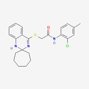 B2523864 N-(2-chloro-4-methylphenyl)-2-{1'H-spiro[cycloheptane-1,2'-quinazoline]sulfanyl}acetamide CAS No. 893788-13-1