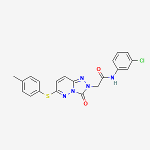 molecular formula C20H16ClN5O2S B2523877 N-(3-chlorophenyl)-2-{6-[(4-methylphenyl)sulfanyl]-3-oxo-2H,3H-[1,2,4]triazolo[4,3-b]pyridazin-2-yl}acetamide CAS No. 1243041-67-9