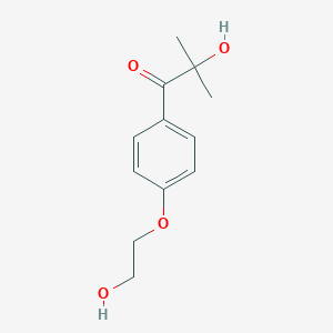 molecular formula C12H16O4 B025239 2-Hydroxy-1-(4-(2-hydroxyethoxy)phenyl)-2-methylpropan-1-one CAS No. 106797-53-9
