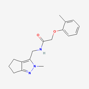 molecular formula C17H21N3O2 B2523915 N-((2-methyl-2,4,5,6-tetrahydrocyclopenta[c]pyrazol-3-yl)methyl)-2-(o-tolyloxy)acetamide CAS No. 2034289-41-1