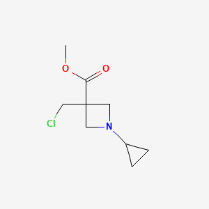 molecular formula C9H14ClNO2 B2523927 Methyl 3-(chloromethyl)-1-cyclopropylazetidine-3-carboxylate CAS No. 2225142-32-3