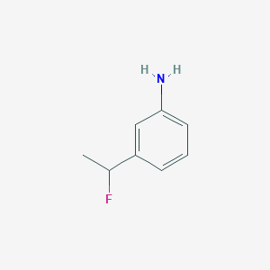 molecular formula C8H10FN B2523933 3-(1-Fluoroethyl)aniline CAS No. 1545252-70-7