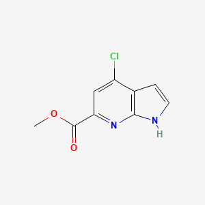 molecular formula C9H7ClN2O2 B2523947 methyl 4-chloro-1H-pyrrolo[2,3-b]pyridine-6-carboxylate CAS No. 1638763-95-7
