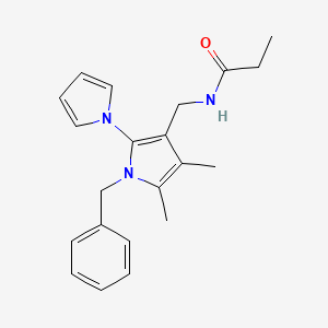 molecular formula C21H25N3O B2524047 N-[(1-benzyl-4,5-dimethyl-2-pyrrol-1-ylpyrrol-3-yl)methyl]propanamide CAS No. 478077-14-4