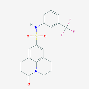 3-oxo-N-(3-(trifluoromethyl)phenyl)-1,2,3,5,6,7-hexahydropyrido[3,2,1-ij]quinoline-9-sulfonamide