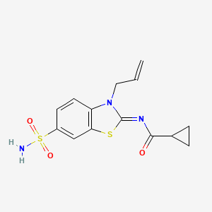 (Z)-N-(3-allyl-6-sulfamoylbenzo[d]thiazol-2(3H)-ylidene)cyclopropanecarboxamide