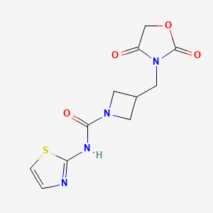 3-((2,4-dioxooxazolidin-3-yl)methyl)-N-(thiazol-2-yl)azetidine-1-carboxamide