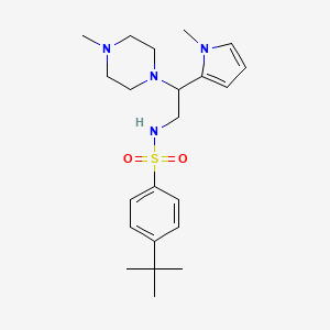 4-(tert-butyl)-N-(2-(1-methyl-1H-pyrrol-2-yl)-2-(4-methylpiperazin-1-yl)ethyl)benzenesulfonamide