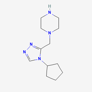 1-[(4-cyclopentyl-4H-1,2,4-triazol-3-yl)methyl]piperazine
