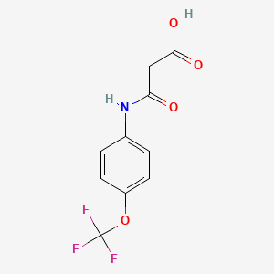 molecular formula C10H8F3NO4 B2524149 3-Oxo-3-[4-(trifluoromethoxy)anilino]propanoic acid CAS No. 241132-65-0