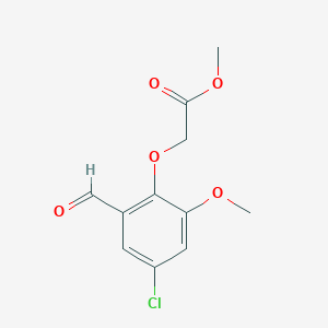 molecular formula C11H11ClO5 B2524151 Methyl (4-chloro-2-formyl-6-methoxyphenoxy)acetate CAS No. 1713174-72-1