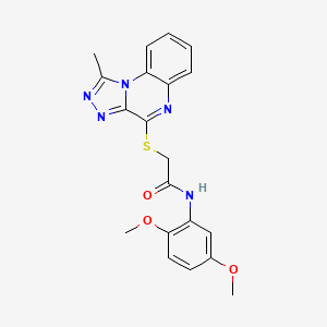 molecular formula C20H19N5O3S B2524182 N-(2,5-DIMETHOXYPHENYL)-2-({1-METHYL-[1,2,4]TRIAZOLO[4,3-A]QUINOXALIN-4-YL}SULFANYL)ACETAMIDE CAS No. 1189710-28-8