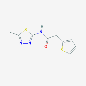 molecular formula C9H9N3OS2 B2524247 N-(5-methyl-1,3,4-thiadiazol-2-yl)-2-(thiophen-2-yl)acetamide CAS No. 349537-84-4