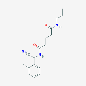 molecular formula C17H23N3O2 B2524286 N'-[cyano(2-methylphenyl)methyl]-N-propylpentanediamide CAS No. 1375998-13-2