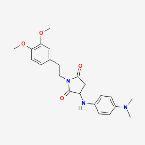 1-(3,4-Dimethoxyphenethyl)-3-((4-(dimethylamino)phenyl)amino)pyrrolidine-2,5-dione