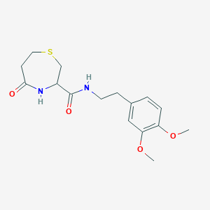 molecular formula C16H22N2O4S B2524295 N-[2-(3,4-dimethoxyphenyl)ethyl]-5-oxo-1,4-thiazepane-3-carboxamide CAS No. 1396624-84-2