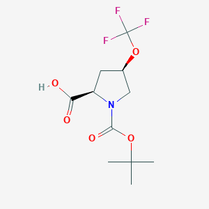 (2R,4R)-1-[(2-Methylpropan-2-yl)oxycarbonyl]-4-(trifluoromethoxy)pyrrolidine-2-carboxylic acid