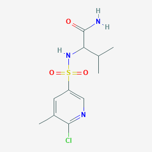 2-(6-Chloro-5-methylpyridine-3-sulfonamido)-3-methylbutanamide