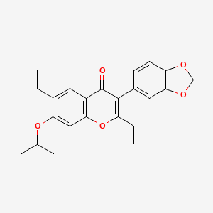 3-(benzo[d][1,3]dioxol-5-yl)-2,6-diethyl-7-isopropoxy-4H-chromen-4-one