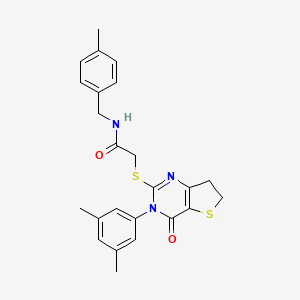 2-((3-(3,5-dimethylphenyl)-4-oxo-3,4,6,7-tetrahydrothieno[3,2-d]pyrimidin-2-yl)thio)-N-(4-methylbenzyl)acetamide