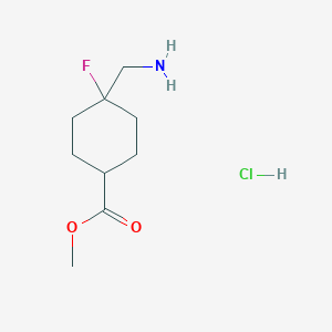 Methyl 4-(aminomethyl)-4-fluorocyclohexane-1-carboxylate;hydrochloride