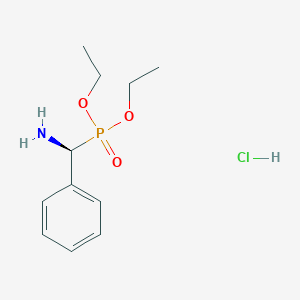 molecular formula C11H19ClNO3P B2524318 diethyl[(S)-amino(phenyl)methyl]phosphonatehydrochloride CAS No. 59005-11-7