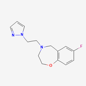 4-(2-(1H-pyrazol-1-yl)ethyl)-7-fluoro-2,3,4,5-tetrahydrobenzo[f][1,4]oxazepine
