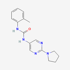 1-(2-(Pyrrolidin-1-yl)pyrimidin-5-yl)-3-(o-tolyl)urea