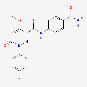 N-(4-carbamoylphenyl)-1-(4-fluorophenyl)-4-methoxy-6-oxopyridazine-3-carboxamide