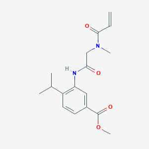 B2524352 Methyl 3-[[2-[methyl(prop-2-enoyl)amino]acetyl]amino]-4-propan-2-ylbenzoate CAS No. 2361898-28-2