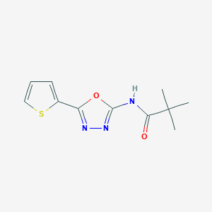 N-(5-(thiophen-2-yl)-1,3,4-oxadiazol-2-yl)pivalamide