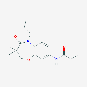 N-(3,3-dimethyl-4-oxo-5-propyl-2,3,4,5-tetrahydrobenzo[b][1,4]oxazepin-8-yl)isobutyramide