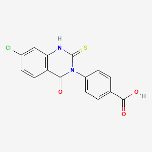 4-(7-chloro-4-oxo-2-sulfanylidene-1H-quinazolin-3-yl)benzoic Acid