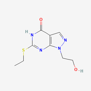 6-(ethylsulfanyl)-1-(2-hydroxyethyl)-1H,4H,5H-pyrazolo[3,4-d]pyrimidin-4-one