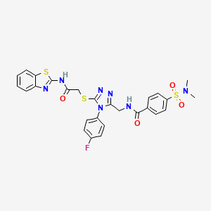 N-((5-((2-(benzo[d]thiazol-2-ylamino)-2-oxoethyl)thio)-4-(4-fluorophenyl)-4H-1,2,4-triazol-3-yl)methyl)-4-(N,N-dimethylsulfamoyl)benzamide