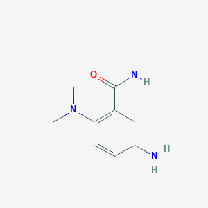 molecular formula C10H15N3O B2524373 5-amino-2-(dimethylamino)-N-methylbenzamide CAS No. 1250405-62-9